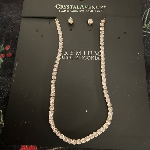 Premium Cubic Zirconia Necklace and Earrings - NWOT - Picture 8 of 12